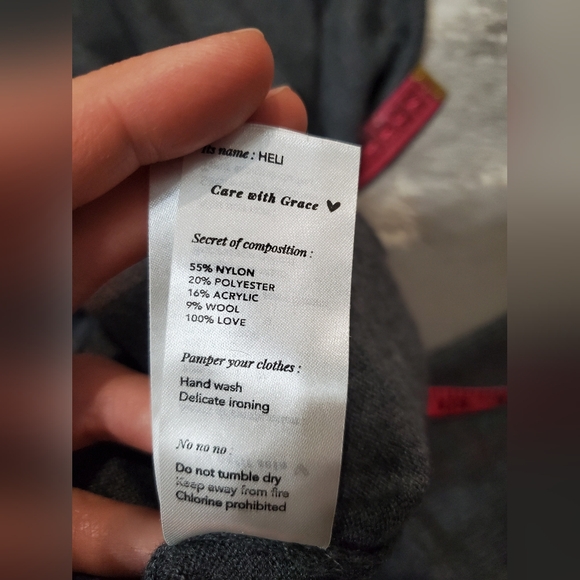 Grace & Mila Paris Turtleneck Sweater. Wool Blend. Grey. Women S / M. - Picture 5 of 10